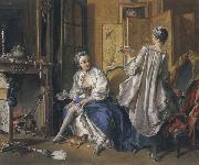 Francois Boucher, Lady Fastening her Garter